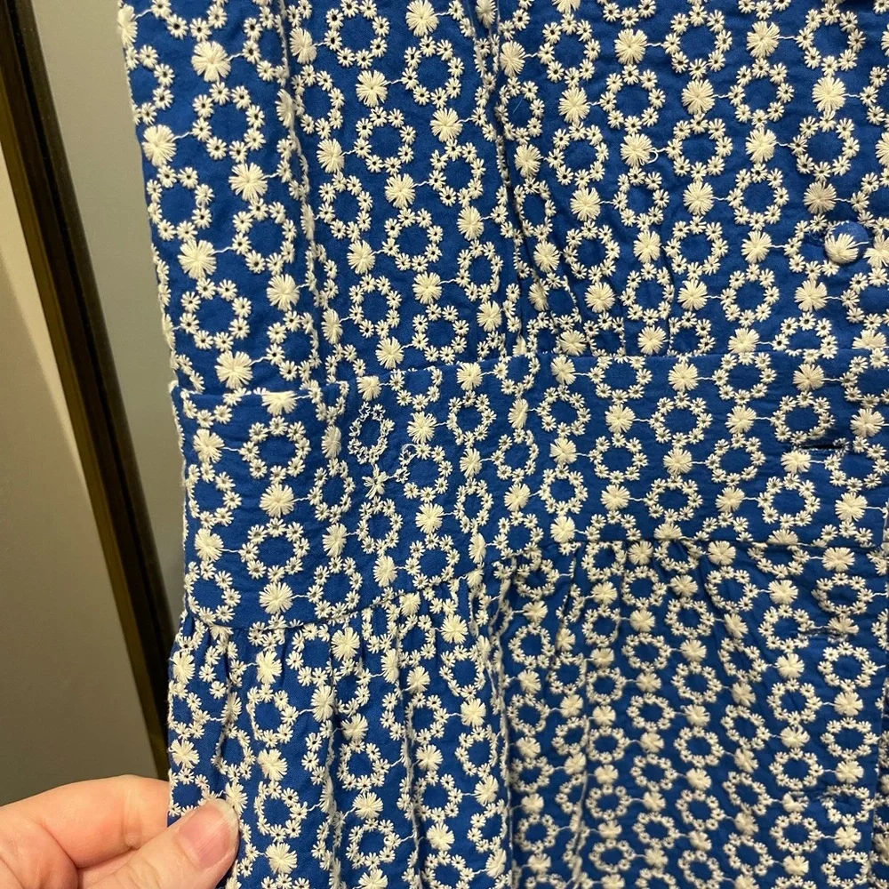 Pomander Place Blue and White Floral Dress M - Picture 9 of 12